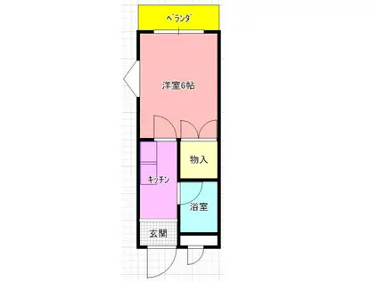 メゾン有華(1K/3階)の間取り写真