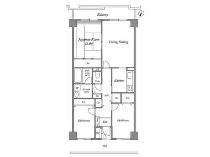 CASSIA習志野(3LDK/8階)の間取り写真