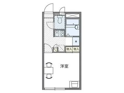 レオパレスサントラピーノ(1K/2階)の間取り写真
