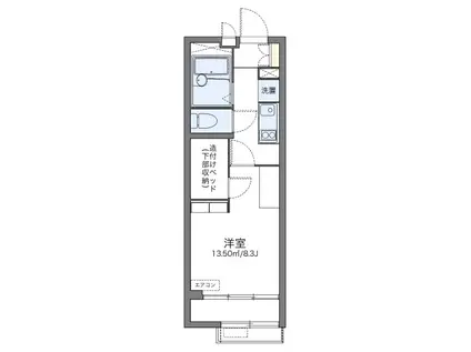 アルタイルII(1K/1階)の間取り写真