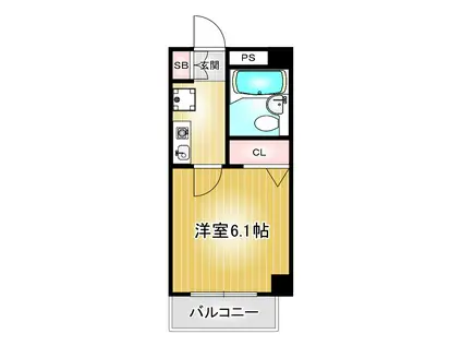 ライオンズマンション光が丘第2(1K/6階)の間取り写真