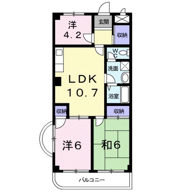 アレーゼF(3LDK/2階)の間取り写真