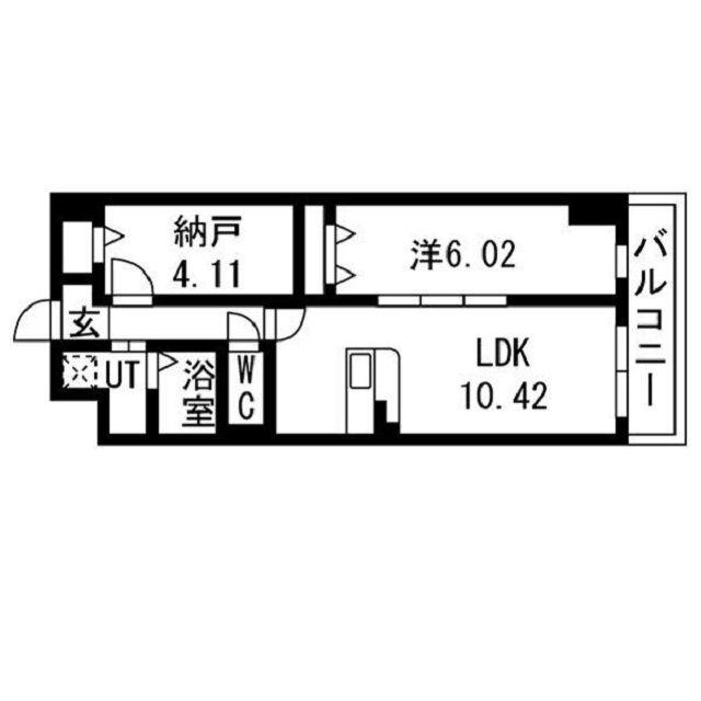 アーバンパーク新大阪(1SLDK/7階)の間取り写真