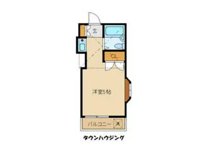 DRホームズ祖師ヶ谷大蔵II(ワンルーム/2階)の間取り写真