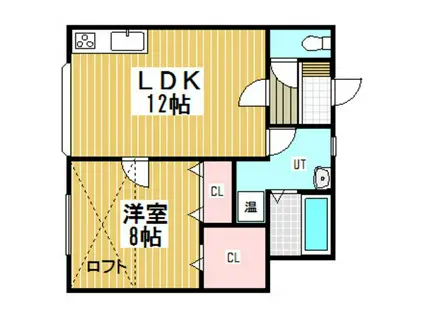 マンショングロット(1LDK/2階)の間取り写真