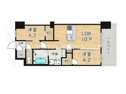 スプランディッド城東関目(2LDK/4階)の間取り写真