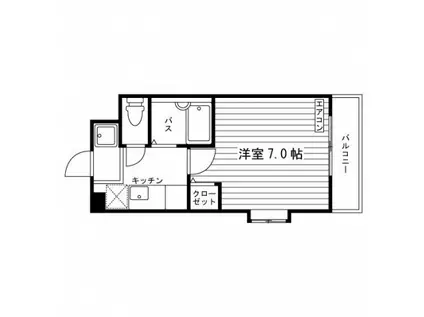 サクセス伊勝(1K/3階)の間取り写真