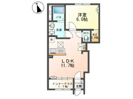 ナサキ クラッソ(1LDK/1階)の間取り写真