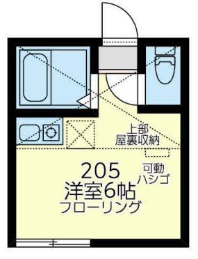 ユナイト保土ヶ谷ペトロフ(ワンルーム/1階)の間取り写真