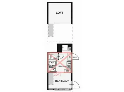 APRIRE西尾久(ワンルーム/1階)の間取り写真