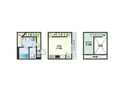 DUPLEST廿日市駅前(ワンルーム/1階)の間取り写真