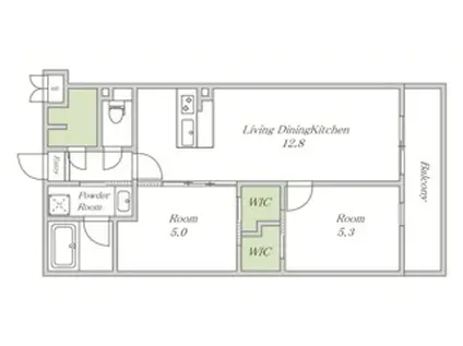 ESTAGEO針中野(2LDK/2階)の間取り写真