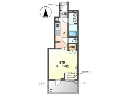 WIN2026(1K/1階)の間取り写真