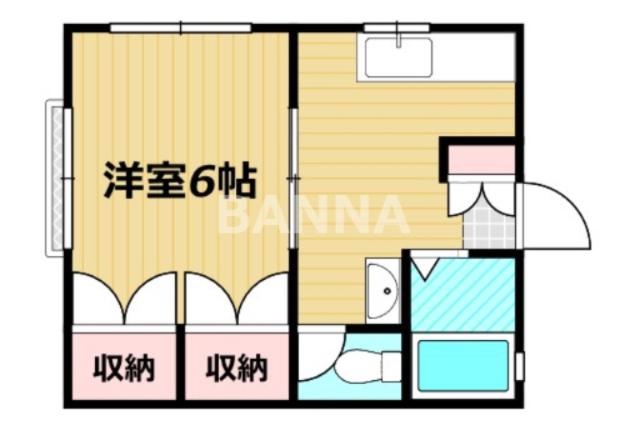 瀬尾コーポ(1K/1階)の間取り写真