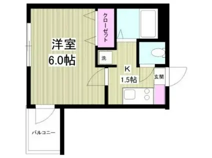 モンシャトー中野新井館(1K/2階)の間取り写真