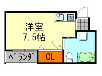 アメニティ千葉中央I(ワンルーム/3階)の間取り写真
