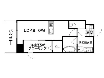 DAISY・CALDO(1LDK/2階)の間取り写真