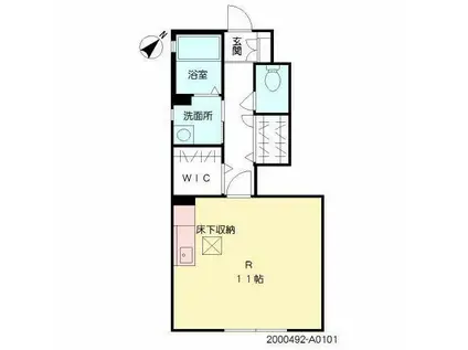 ウェルシー(ワンルーム/1階)の間取り写真