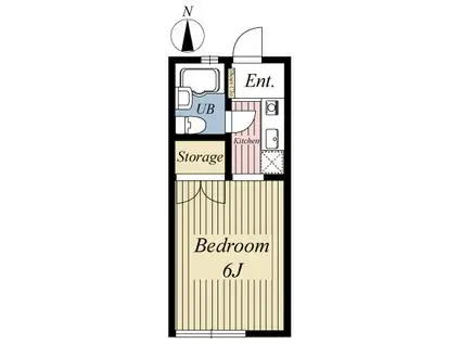 フラットアルビオン(ワンルーム/2階)の間取り写真