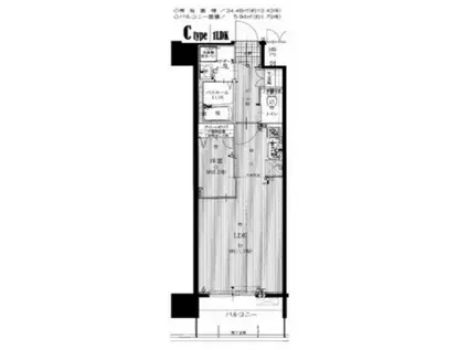 グランフォーレラグゼ博多(1LDK/11階)の間取り写真