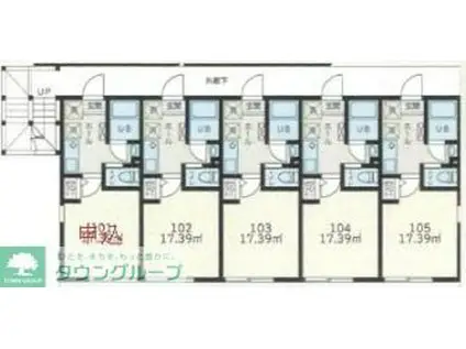 LUXE MAISON HEIAN(1K/1階)の間取り写真