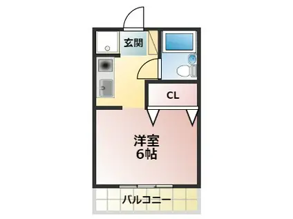 グランドメゾン本中山(1K/3階)の間取り写真