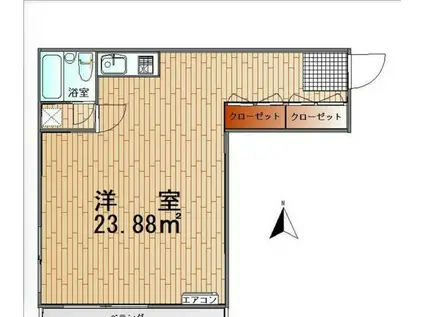 王子神谷ビル(ワンルーム/3階)の間取り写真