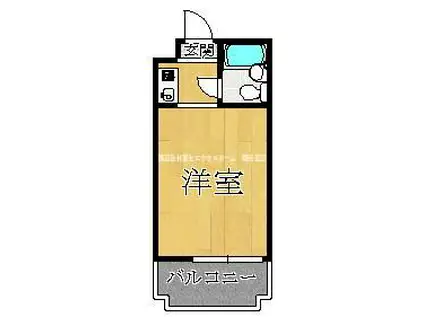 レアレア放出20番館エルメス(ワンルーム/2階)の間取り写真