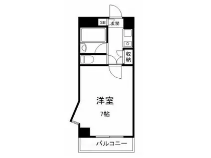 コスモス沼袋(1K/1階)の間取り写真