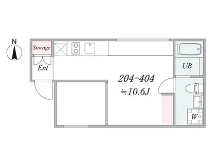 TRIAS913(ワンルーム/2階)の間取り写真