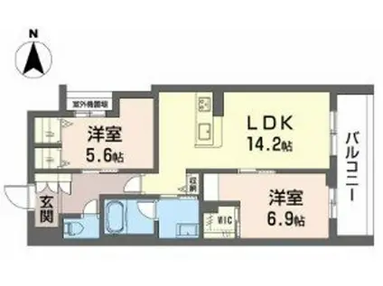 シャーメゾンウィステリア(2LDK/3階)の間取り写真