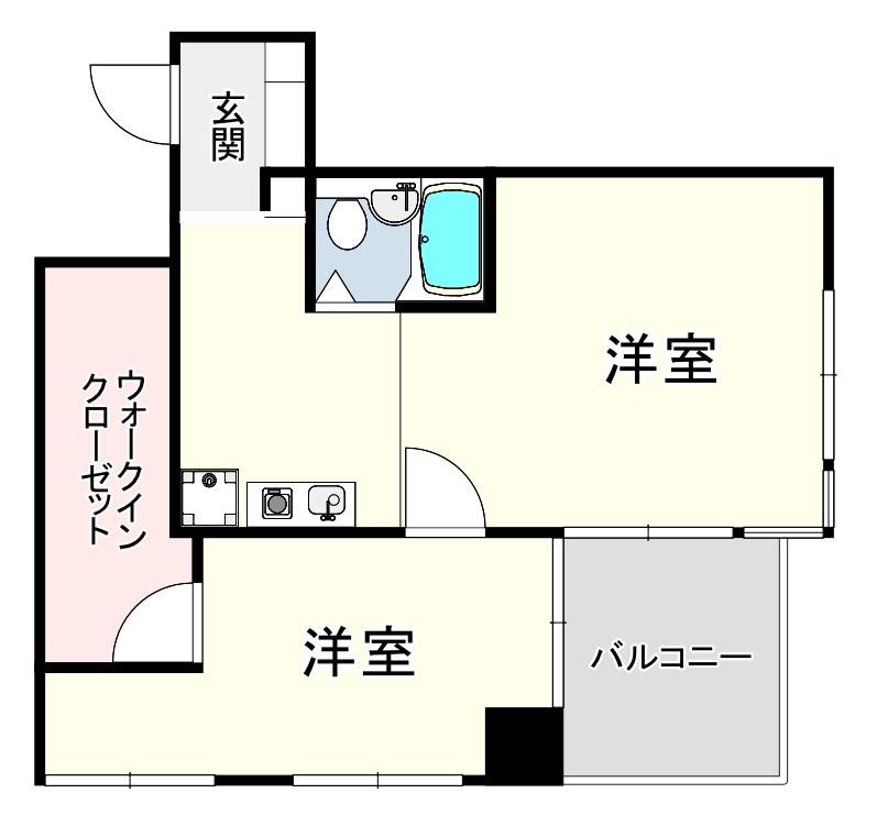 クレドール西明石Ⅲ(1LDK/3階)の間取り写真