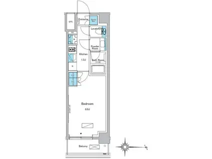 ルフォンプログレ糀谷(1K/1階)の間取り写真