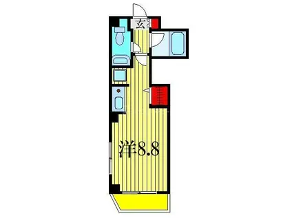 NY SQUARE FUNABASHI(ワンルーム/3階)の間取り写真