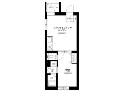 CHATEAU DE BLISS(1LDK/3階)の間取り写真