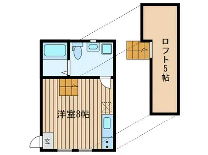 ダフボーデン国立B棟(ワンルーム/2階)の間取り写真
