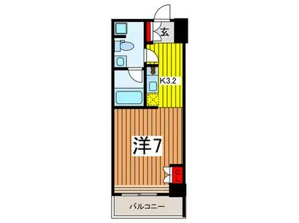 リブシス浦和(1K/6階)の間取り写真