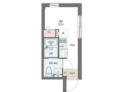 コンポジット清澄イースト(1K/1階)の間取り写真