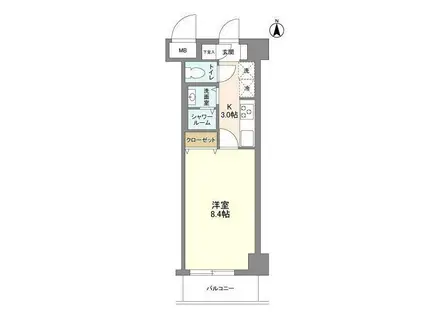 エスペランサ板橋II(1K/3階)の間取り写真