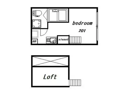 MIURA-II(1K/2階)の間取り写真