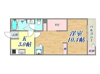 エスペランスモンド(2DK/4階)の間取り写真