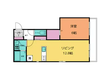 サンパークIII(1LDK/1階)の間取り写真