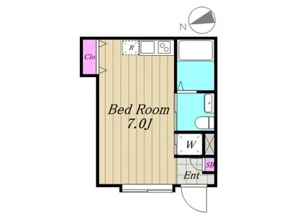 キャスティア阿佐谷北(ワンルーム/1階)の間取り写真