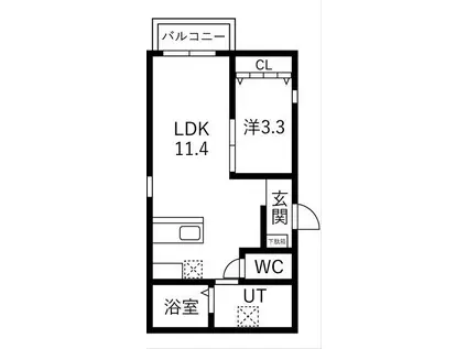 名鉄常滑線 豊田本町駅 徒歩7分 3階建 築1年(1LDK/3階)の間取り写真