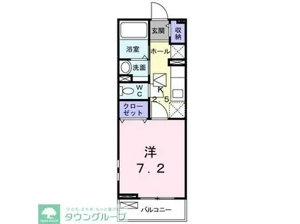 グレイスII(1K/1階)の間取り写真