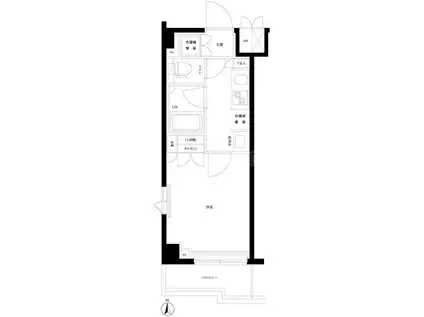 ルーブル多摩川九番館(1K/5階)の間取り写真