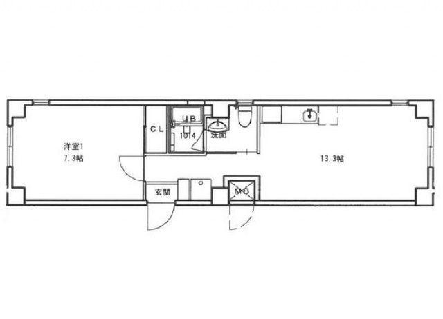 ヒルヴィスタ三滝(1LDK/3階)の間取り写真