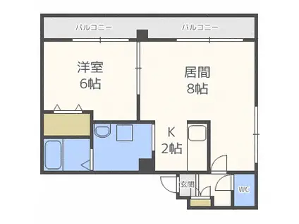 第2協同ビル(1LDK/2階)の間取り写真
