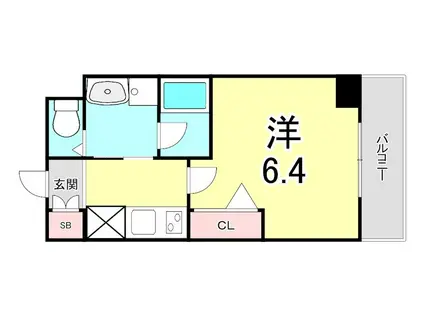 リーフビル坂口(1K/3階)の間取り写真