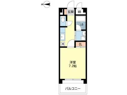 プラセール野芥(1K/3階)の間取り写真